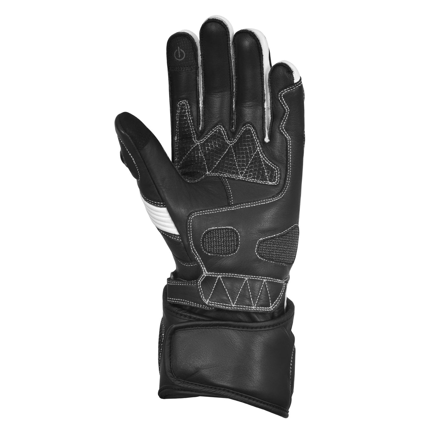 APEX MOTERBIKE RACING GLOVES (WHITE)